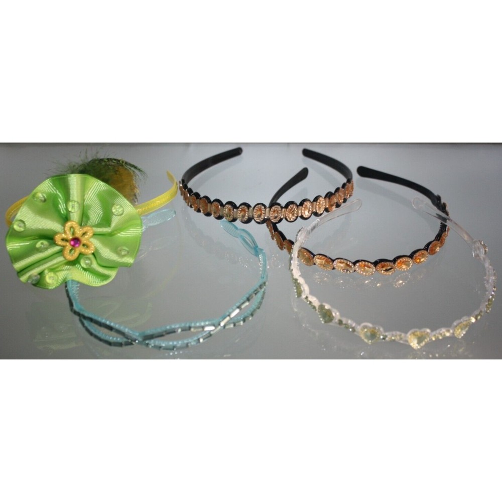 3/$15 Lot of 5 Headbands Colorful Girl's Jeweled Hair Accessories Flower NWOT